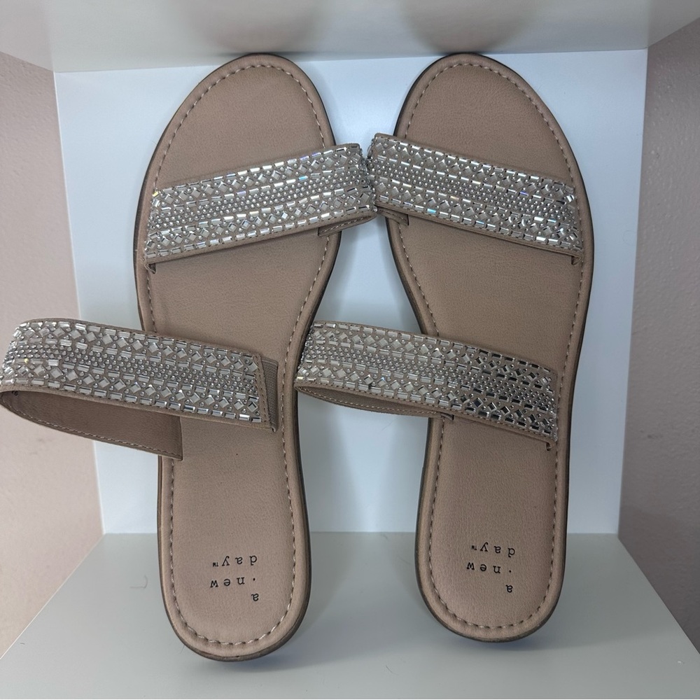 A New Day Women's Silver Sandals